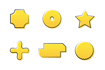 halftone shapes collection 5