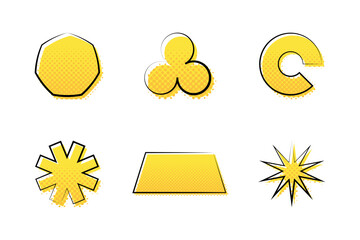 halftone shapes collection 9