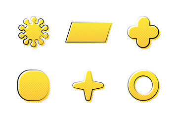 halftone shapes collection 10