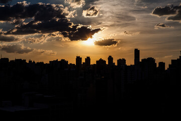 Fototapeta na wymiar sunset in the city São Paulo