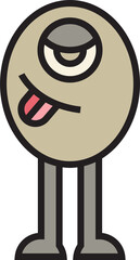 cute cartoon monster character illustration