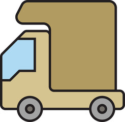 lorry truck icon illustration