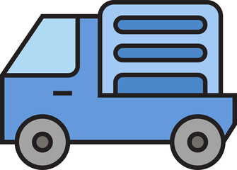 lorry truck icon illustration