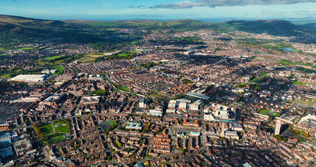 Aerial Photo of Residential homes in Belfast City Northern Ireland