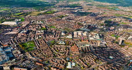 Aerial Photo of Residential homes in Belfast City Northern Ireland