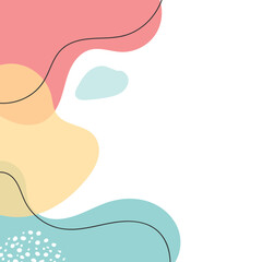 Minimalist handdrawn abstract fluid shape