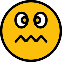 nervous face emoticon illustration