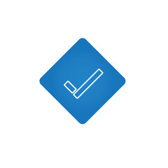 Check mark, acceptance. Vector illustration.