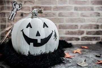 Happy Halloween concept. Trick or treat in autumn season. Scary and dark symbol at night.