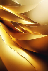 Fototapeta premium Abstract shiny color gold wave, luxury background.