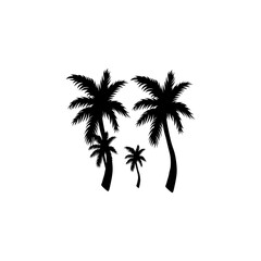 Fototapeta na wymiar coconut tree silhouette cool vector