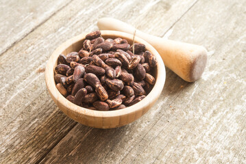 freshly picked pine nuts with shell