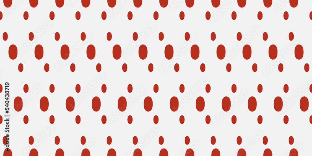 Poster Red dots with polka dots. Vector of seamless red dots. Print and seamless surfaces.