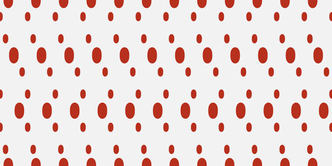Red dots with polka dots. Vector of seamless red dots. Print and seamless surfaces.