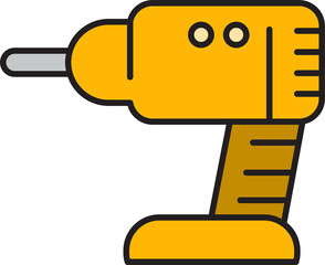 electric drill icon illustration