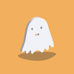 3d ghost halloween vector element