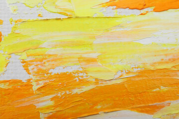 Beautiful strokes of colorful oil paints as background, closeup
