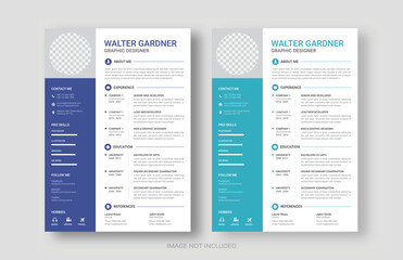 Clean and elegant minimalist curriculum vitae template with cover letter