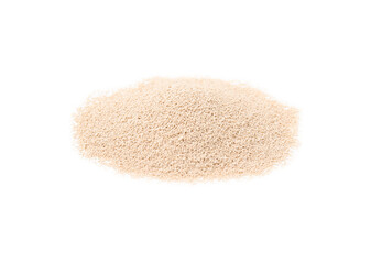 Fototapeta na wymiar Pile of granulated yeast isolated on white