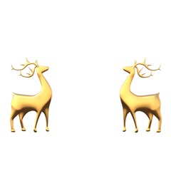 Christmas decorations, New Year's decor, isolated on white background, 3D illustration, cg render