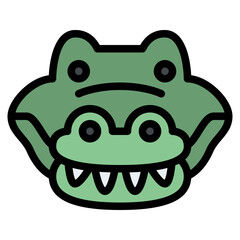 crocodile animal face avatar zoo