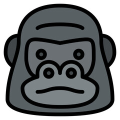 gorilla animal face avatar zoo