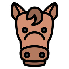 horse animal face avatar zoo