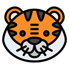 tiger animal face avatar zoo