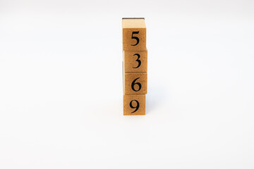 木ブロック　数字　ナンバー　Number　5369