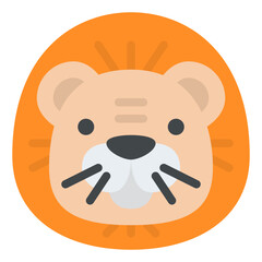 lion animal face avatar zoo