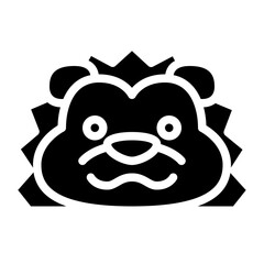 hedgehog animal face avatar zoo