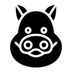 pig animal face avatar zoo