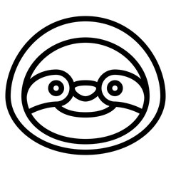 sloth animal face avatar zoo © iconixar