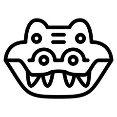 alligator animal face avatar zoo
