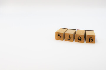 木ブロック　数字　Number　ナンバー　5396