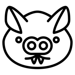 bat animal face avatar zoo