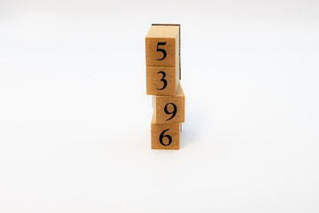 木ブロック　数字　Number　ナンバー　5396