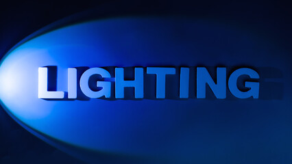 Lighting - Text in bright spotlight