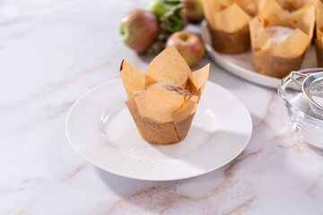 Apple sharlotka muffin