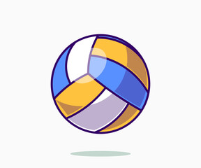 volleyball icon vector illustration. flat cartoon style. on a white background.