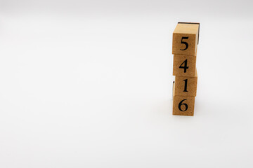 木ブロック　数字　ナンバー　Number　5416