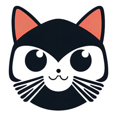 Cartoon cat character icon logo 3d illustrated
