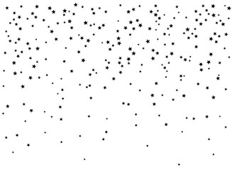 Confetti stars vector background. Starry texture on white background