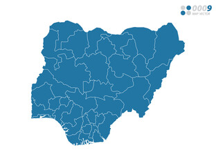 Vector blue of map Niger.