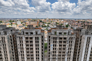 Abandoned buildings in the city of Campinas, countryside of São Paulo. Vegetation, construction...