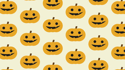 pumpkin halloween patern vector orange