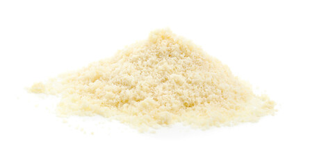Pile of almond flour isolated on white