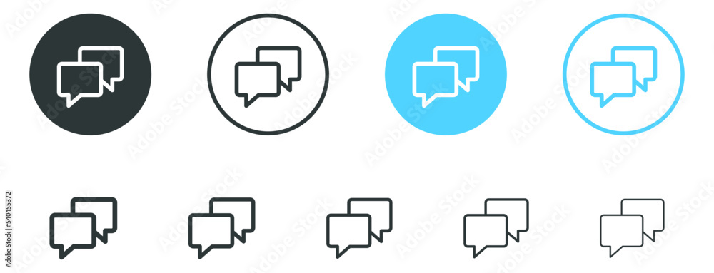 Poster chat message icon speech bubble symbol Communication. Conversation icons - talk message Bubble chat icon. chatting or messaging bubbles