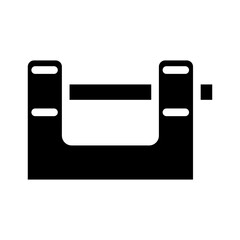 security padlock glyph icon vector. security padlock sign. isolated symbol illustration