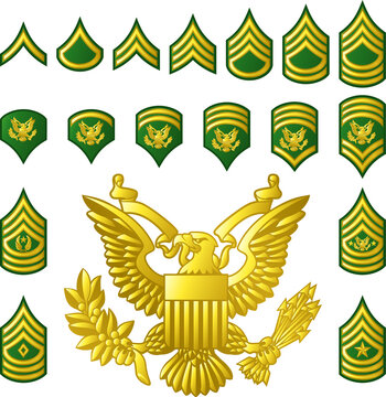 Military Army Enlisted Ranks Insignia